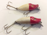 Heddon River Runt Spooks Lot of 2 Red and White