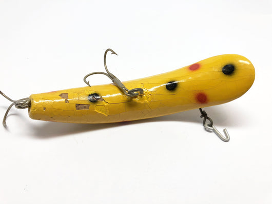 Vintage Helin M2 Wooden Musky Lure Yellow with Dots – My Bait Shop