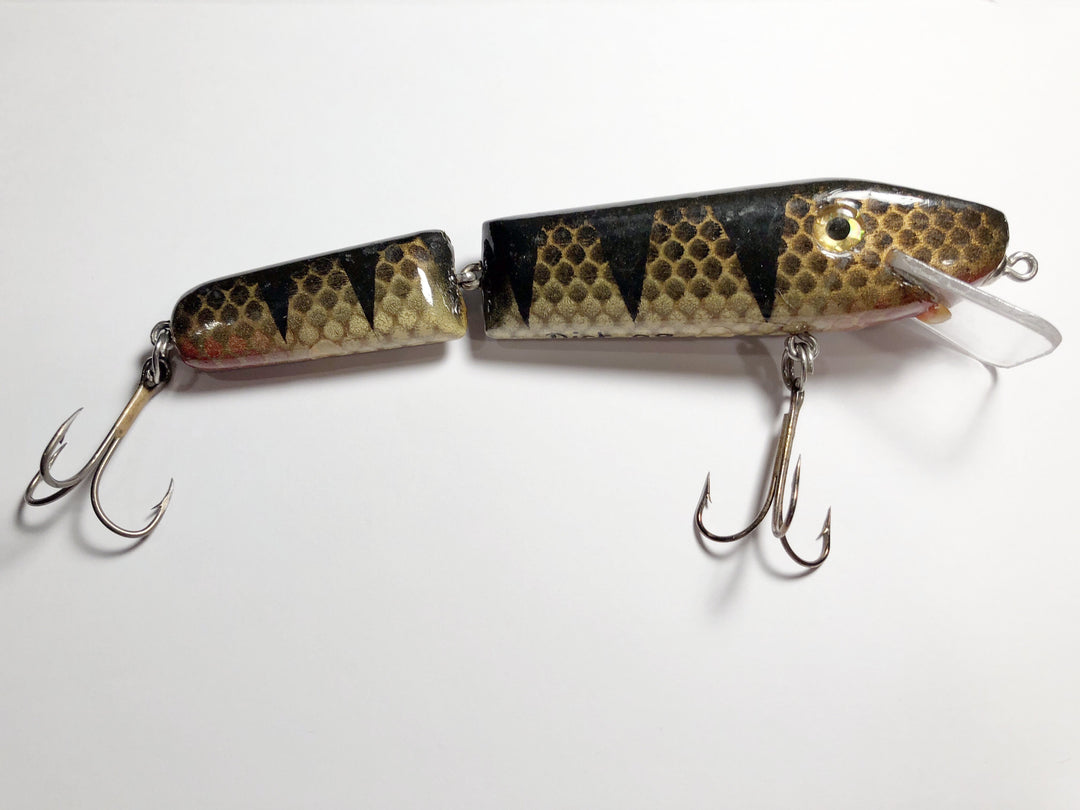 Dick Musky Lure Jointed Black Perch 2009 Signed by Dick