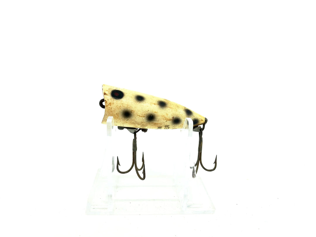 Heddon Chugger Spook Jr. 9520 WBS White/Black Spots Color