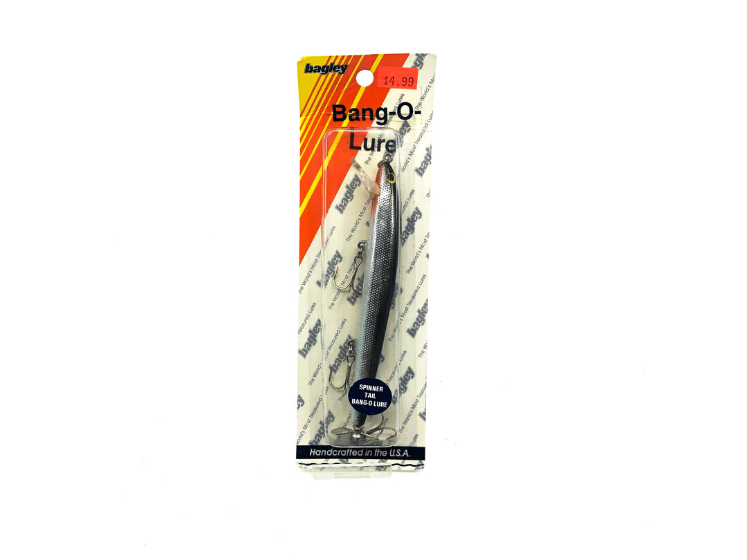 Bagley Bang-O-Lure SP5-B8 Black on Silver Foil Color New on Card Old Stock Florida Bait