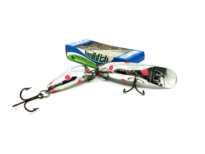 Kwikfish Jointed K18J SPF Silver Plate Red Fluorescent Spots Color New in Box Old Stock