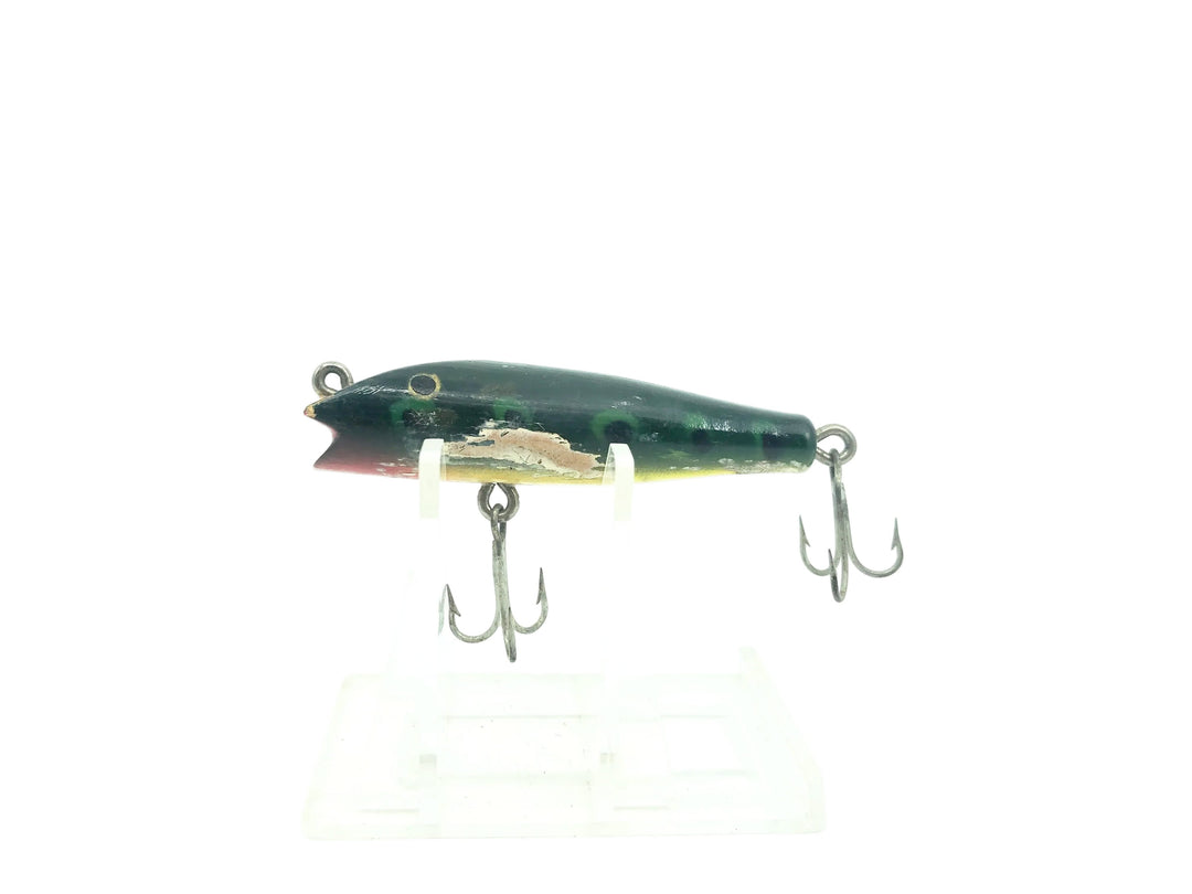 Creek Chub Wooden 9000 Spinning Darter, Frog Color 9019