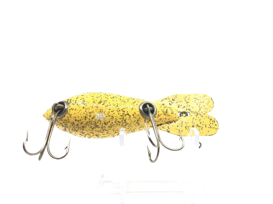 Vintage Wooden Bomber 519 Yellow Silver Flakes Color
