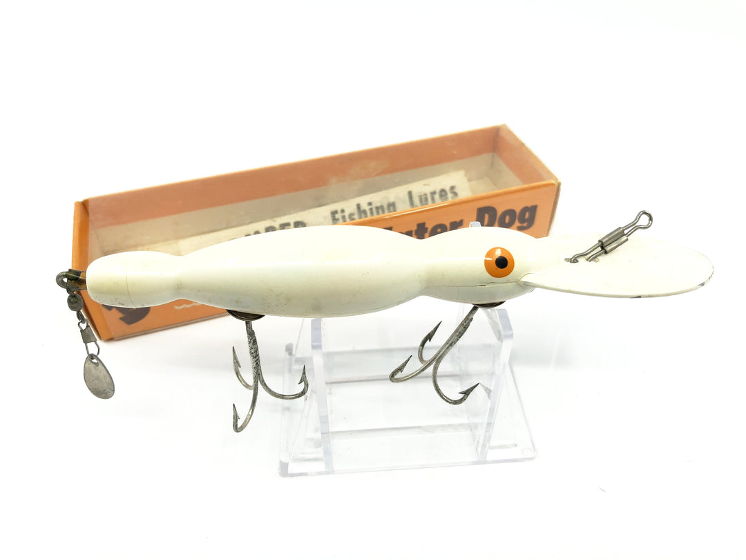 Vintage Wooden Bomber Water Dog 1709 White Color with Box