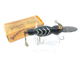 Vintage Wooden Bomber Water Dog Black White Ribs with Box