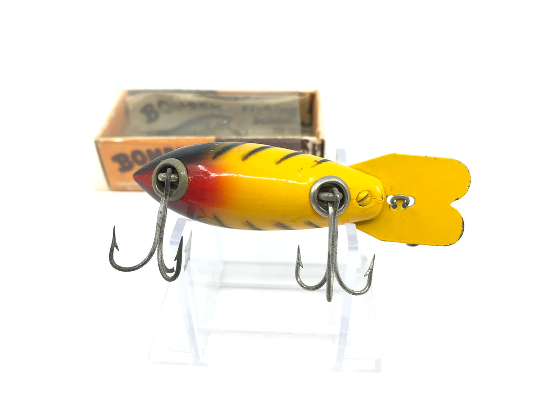 Vintage Wooden Bomber Yellow Black Ribs Color 420 with Box