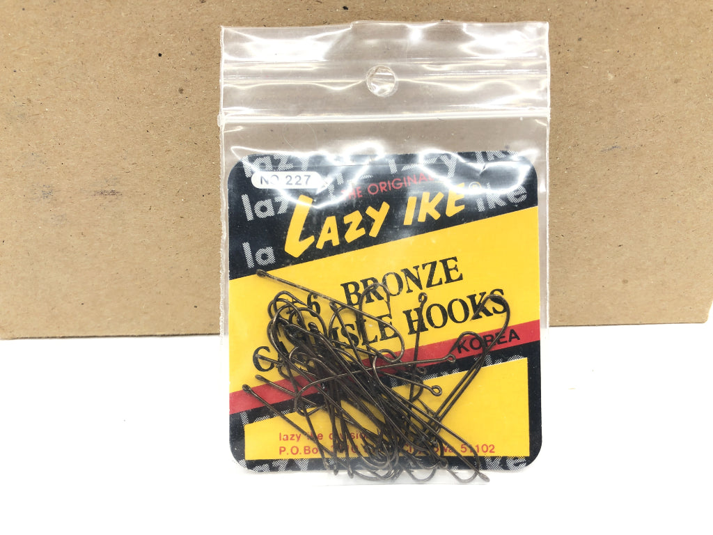 Lazy Ike Vintage Package of Thirty #6 Bronze Carlisle Hooks 1989