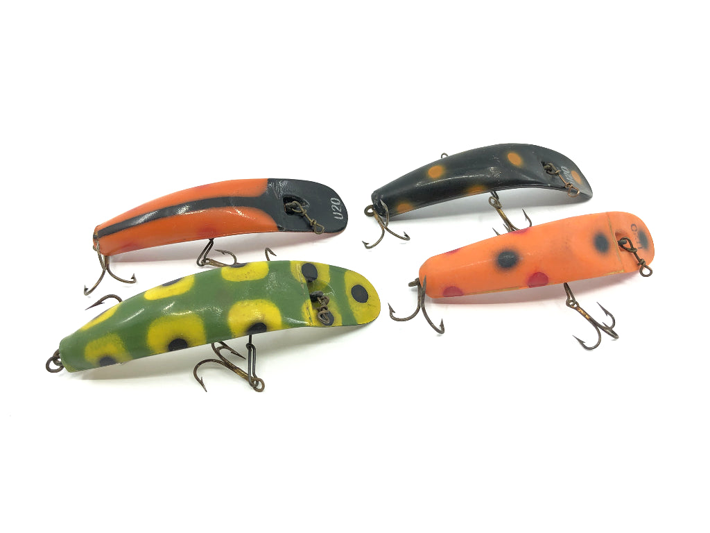 Lot of Four Vintage Helin Flatfish U20's and T4