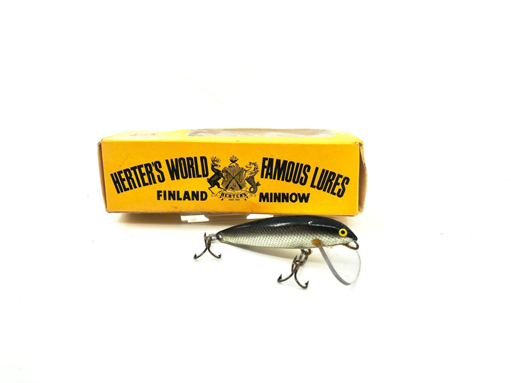 Herter's Finland Minnow, Floater Model, Silver Black Color