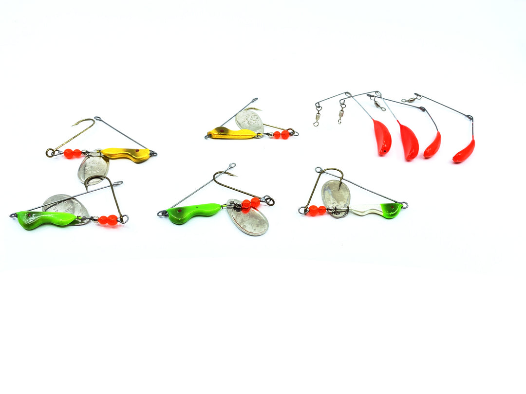 Erie Dearies Walleye Spinners and spinner weights.