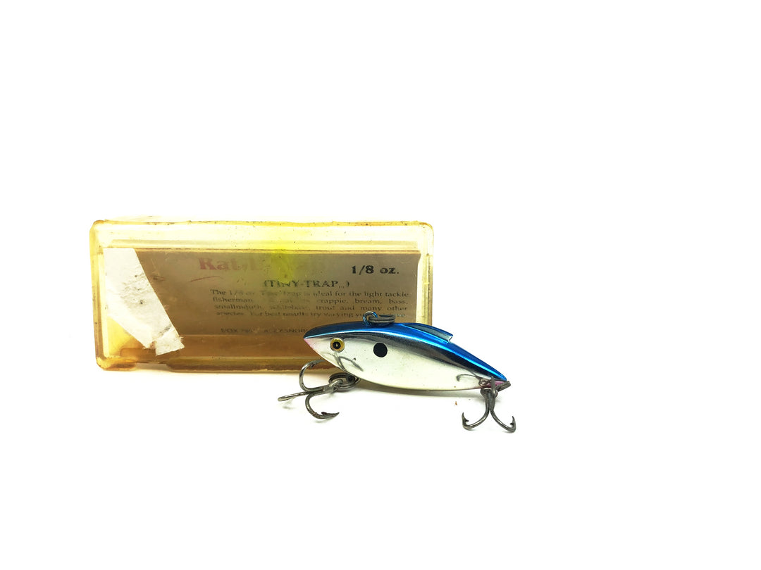 Bill Lewis Tiny-Trap #25 Chrome Blue Back Color 1/8 oz with Box Old Stock