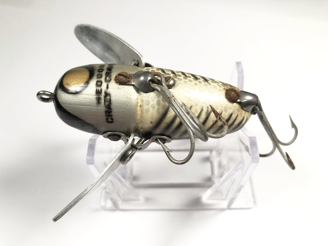 Heddon Crazy Crawler 2120 Wooden Lure in Silver Shore Minnow Color