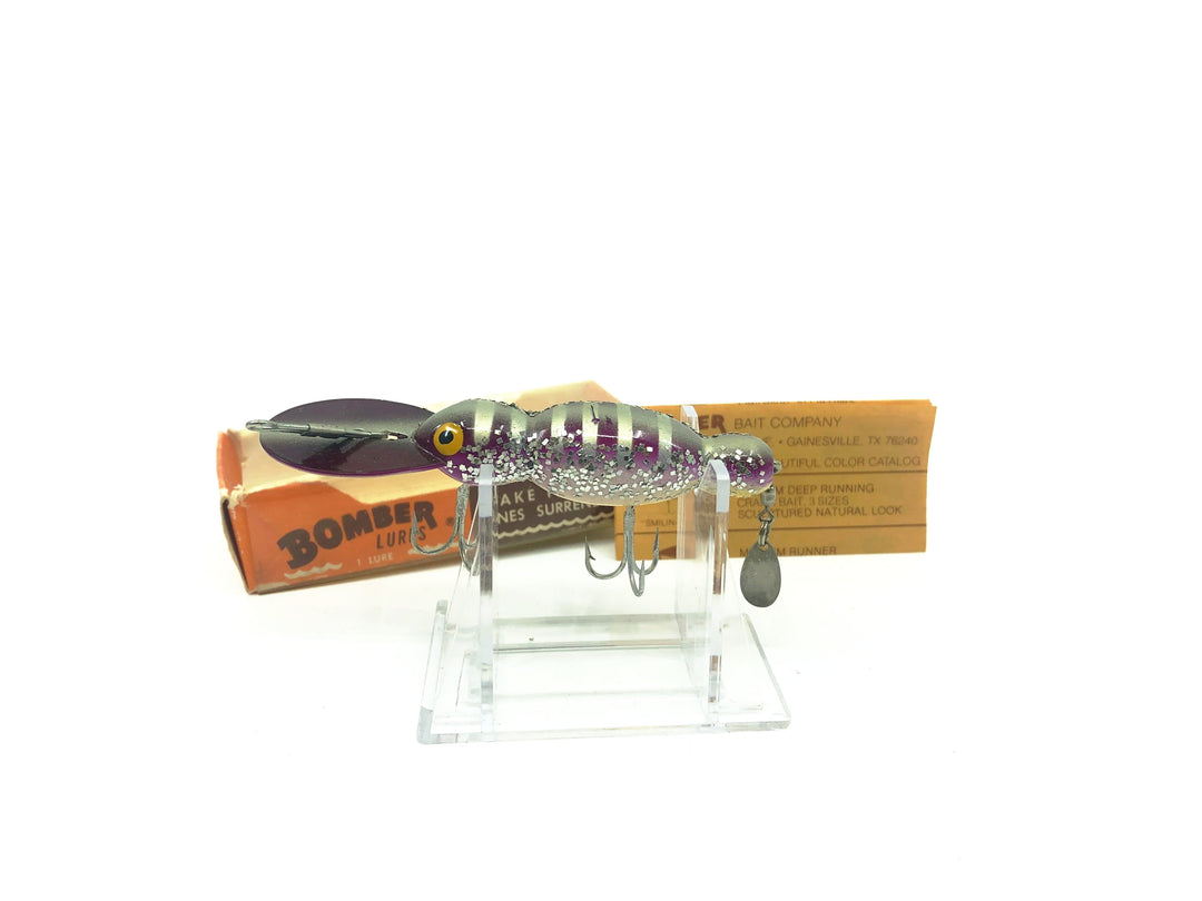Bomber Water Dog 1571 Purple Back/Yellow Belly/Silver Sparkle Color with Box