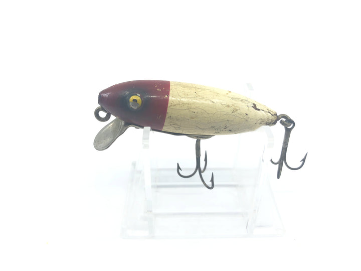 Paw Paw River Runt Type Lure Wooden Red and White