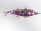 Rusty Jessee Killer Baits Five Hook Minnow in Purple Silver Crackleback Color