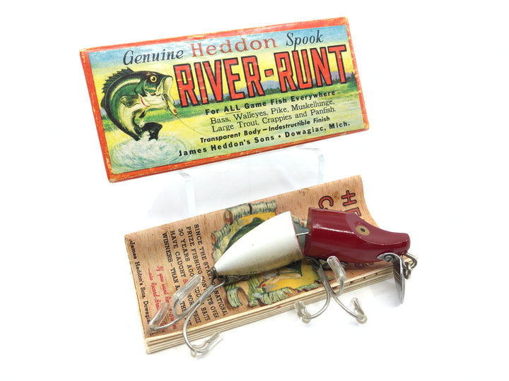 Heddon Jointed Sinking River Runt 9330 RH Red Head Color with Box and Catalog