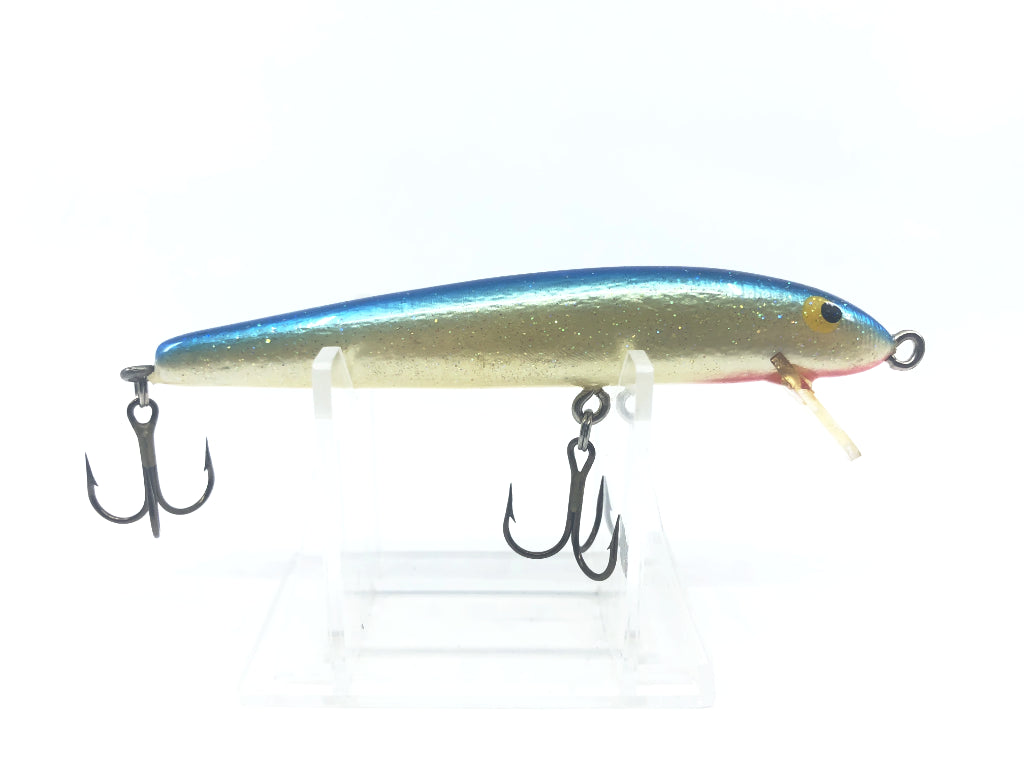 Bagley Minnow White with Blue Back and Sparkles