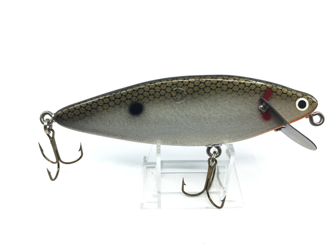 Vintage Hellraiser Psycho Path Musky Lure 6" Black Scale Shad Color