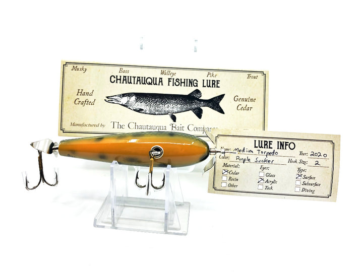 Chautauqua Special Order Wooden Medium Torpedo in Purple Sucker Color 2020