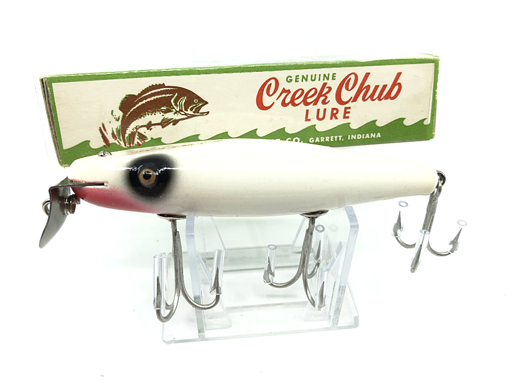 Creek Chub Surfster 7212 White with Black Eye Shadow Color with Box