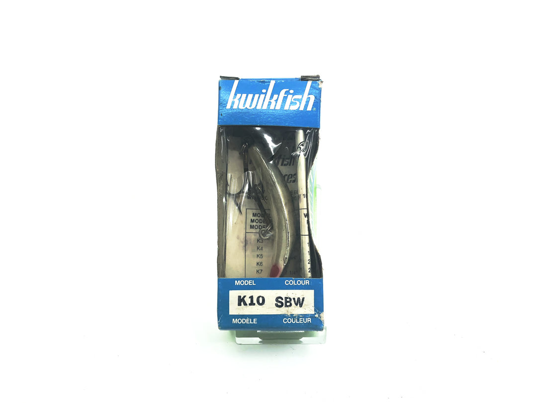 Pre Luhr-Jensen Kwikfish K10 Silver Plated Black and White Stripes Color New in Box Old Stock
