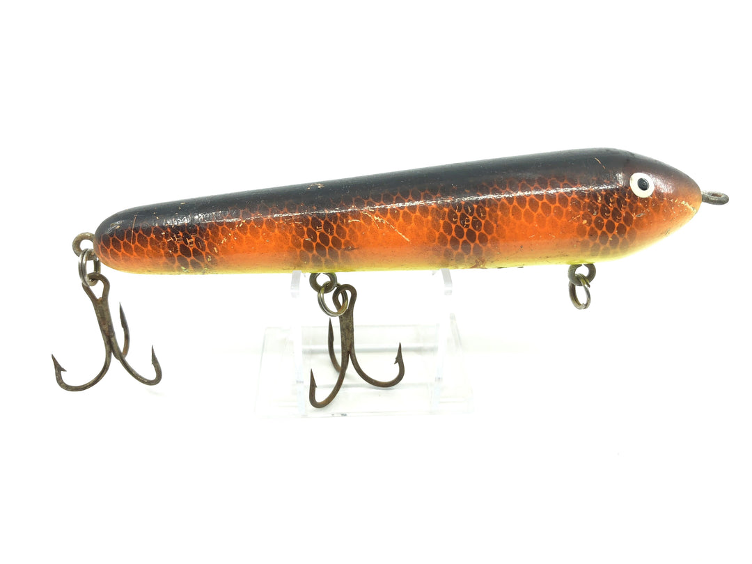 Crazy Glider Musky Lure 6 1/2" Long Orange and Black