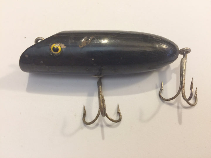 South Bend Babe-Oreno TYPE Lure.  Wooden tack eyed all black!