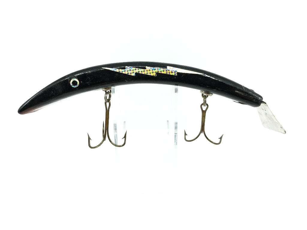 Grim Reaper Sickle Musky Lure Black Lightning Bolt Color