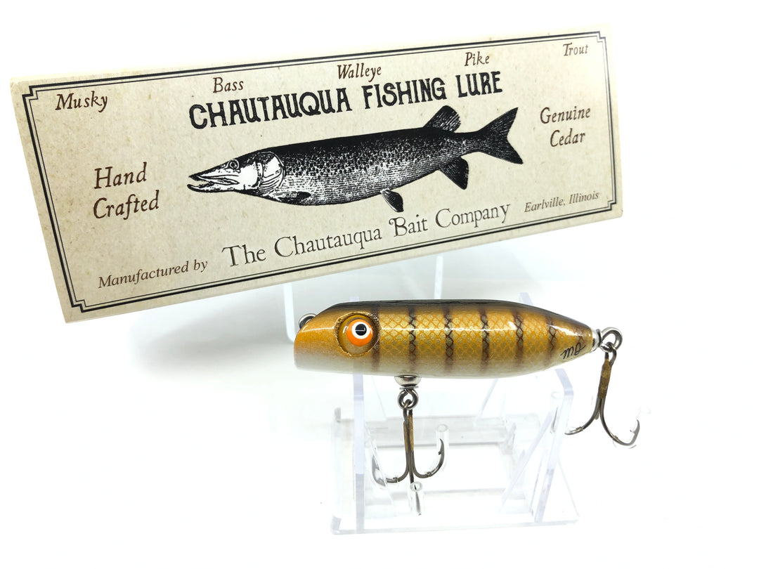 Chautauqua Special Order Wooden 3" Bass Oreno in Vintage Pike Color with Box