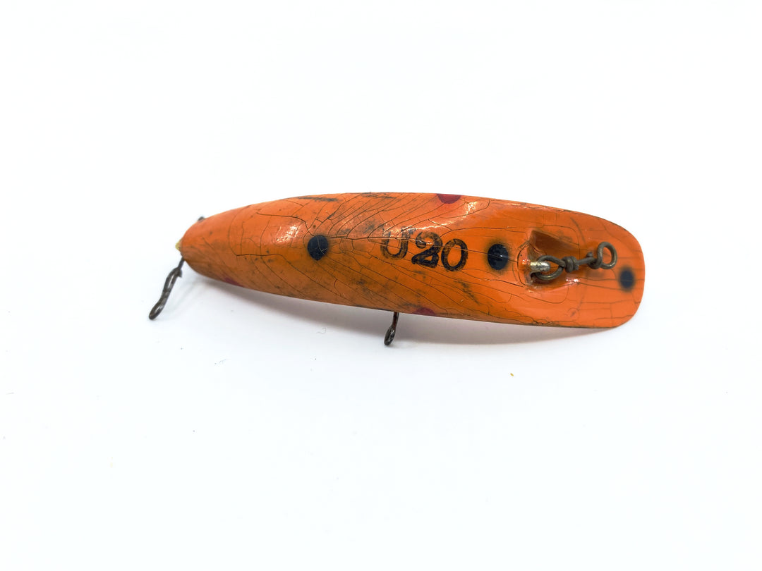 Vintage Wooden Helin Flatfish U20 O Orange