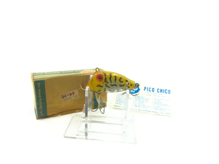 PICO Perch CHICO Series C, Yellow Black Dashes Color, With Box