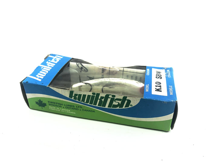 Pre Luhr-Jensen Kwikfish K10 Silver Plated Black and White Stripes Color New in Box Old Stock