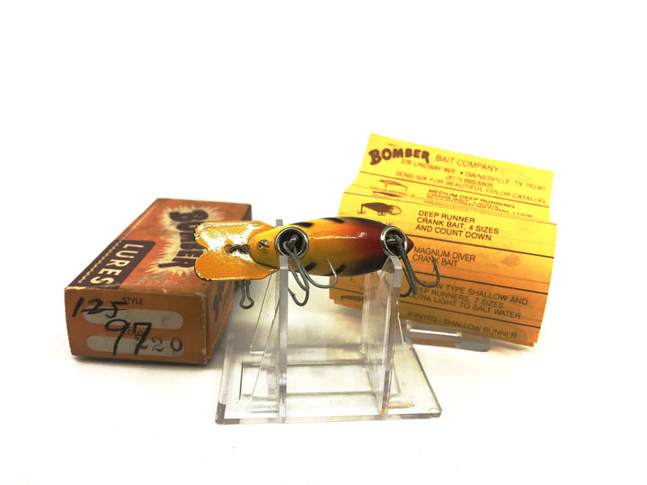 Vintage Wooden Bomber 220 Yellow Black Ribs Color with Box Old Stock