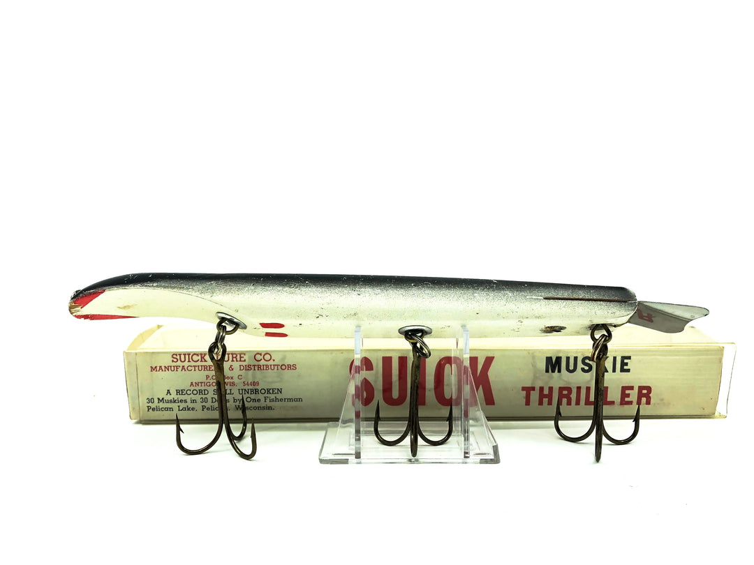 Vintage 9" Suick Muskie Thriller Black/White Color with Box