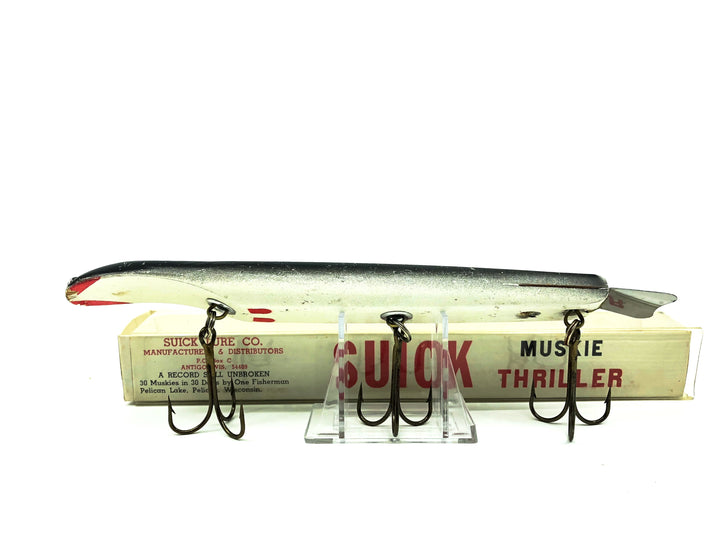 Vintage 9" Suick Muskie Thriller Black/White Color with Box