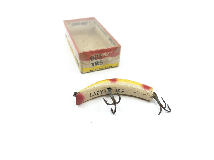 Vintage Wooden Kautzky Lazy Ike Fly Ike Yellow Spotted with Box