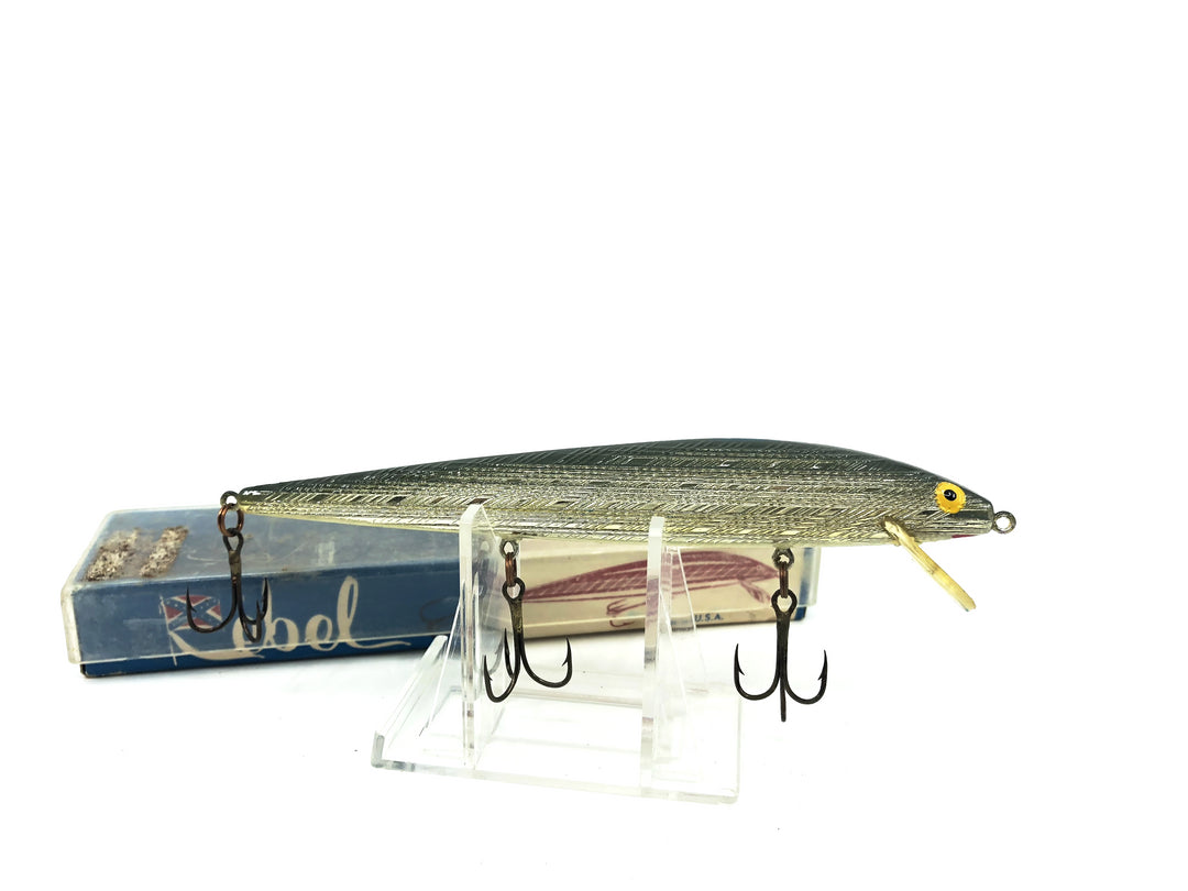 Vintage Rebel Floating Minnow F300 Gray Discontinued Color with Flag Box
