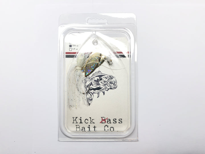 Kick Bass Bait Co 3/8 oz Spinnerbait in LP Golden Shiner Color