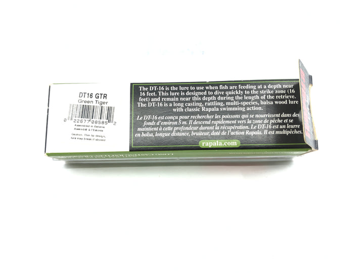 Rapala Dives-To 16 DT-16 GTR Green Tiger Color New in Box Old Stock