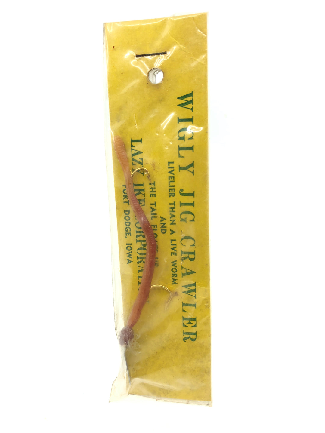 Lazy Ike Wigly Crawler Natural Color New on Card Old Stock TOUGH
