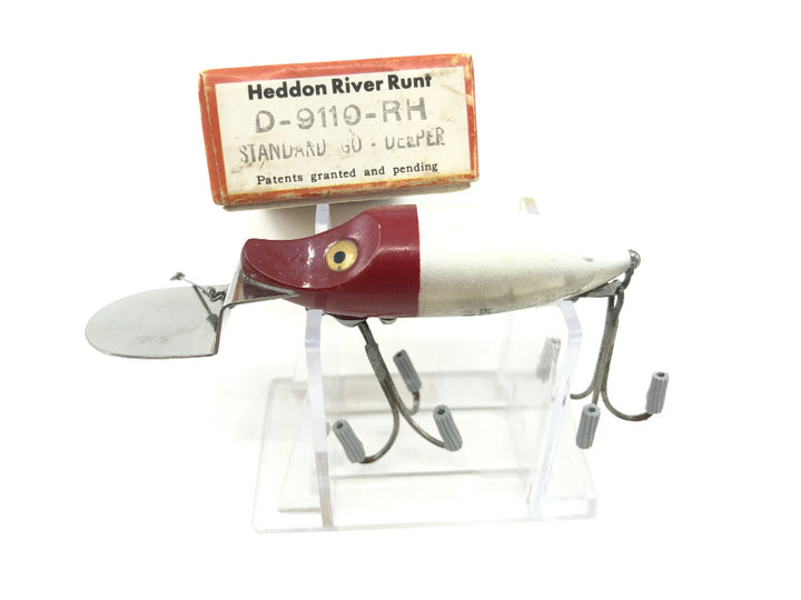 Heddon Go Deeper River Runt D-9110-RH Red Head White Color with Box