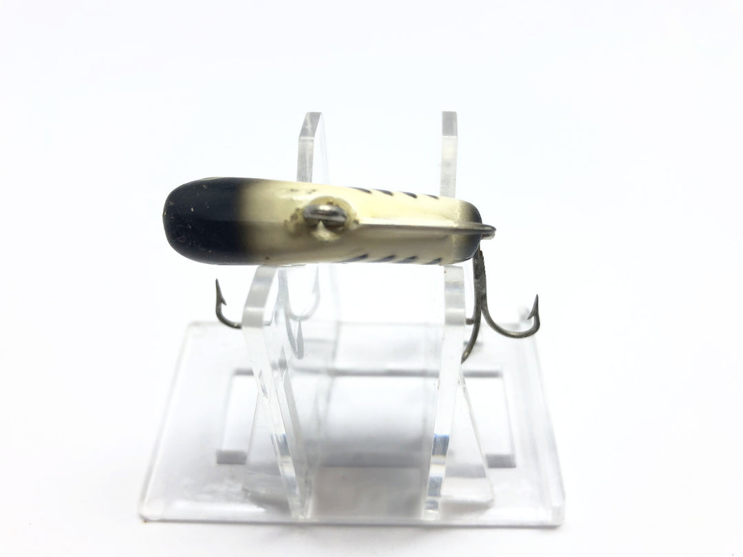Rare Heddon Sonic Chevron Oil Advertising Pattern Fishing Lure Black White Version WBX Color Code