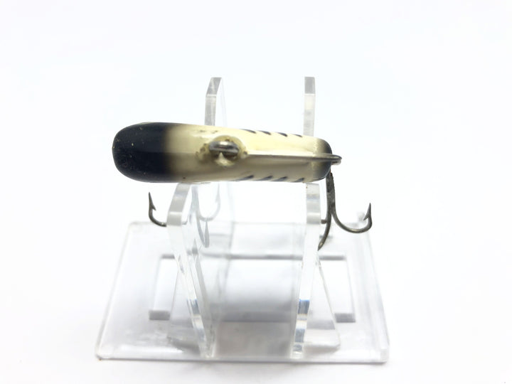 Rare Heddon Sonic Chevron Oil Advertising Pattern Fishing Lure Black White Version WBX Color Code