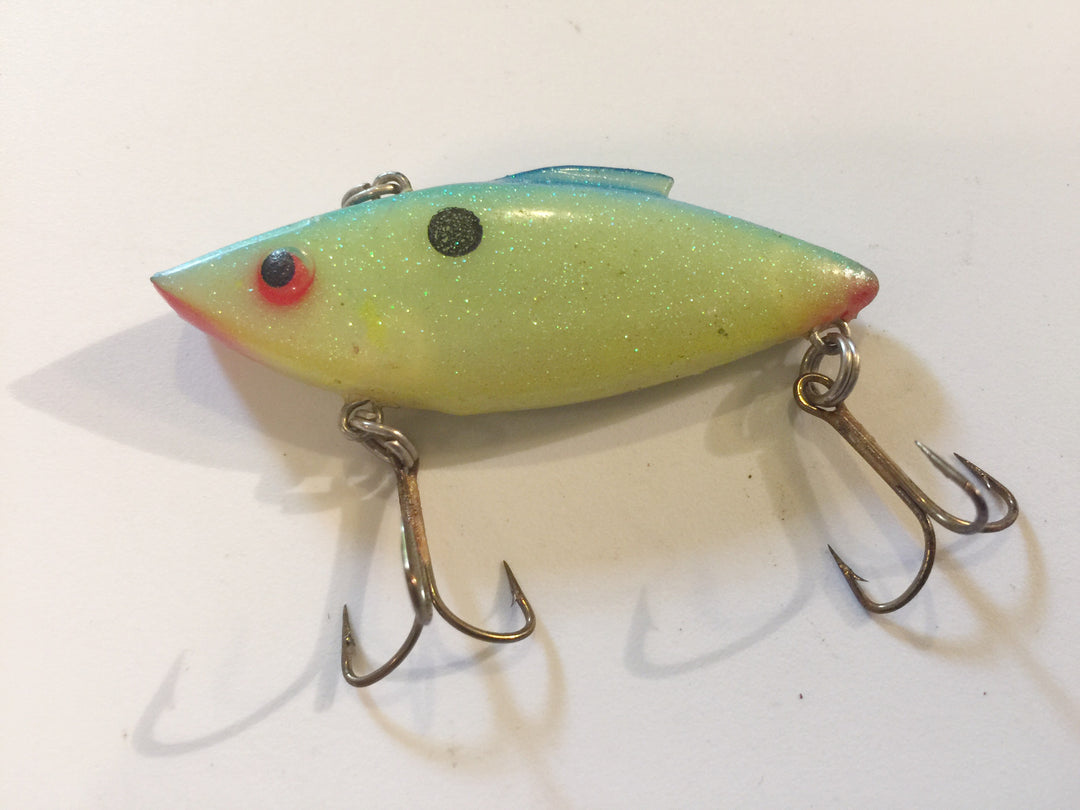 Rat-L-Trap or Spot type lure Yellow Glitter