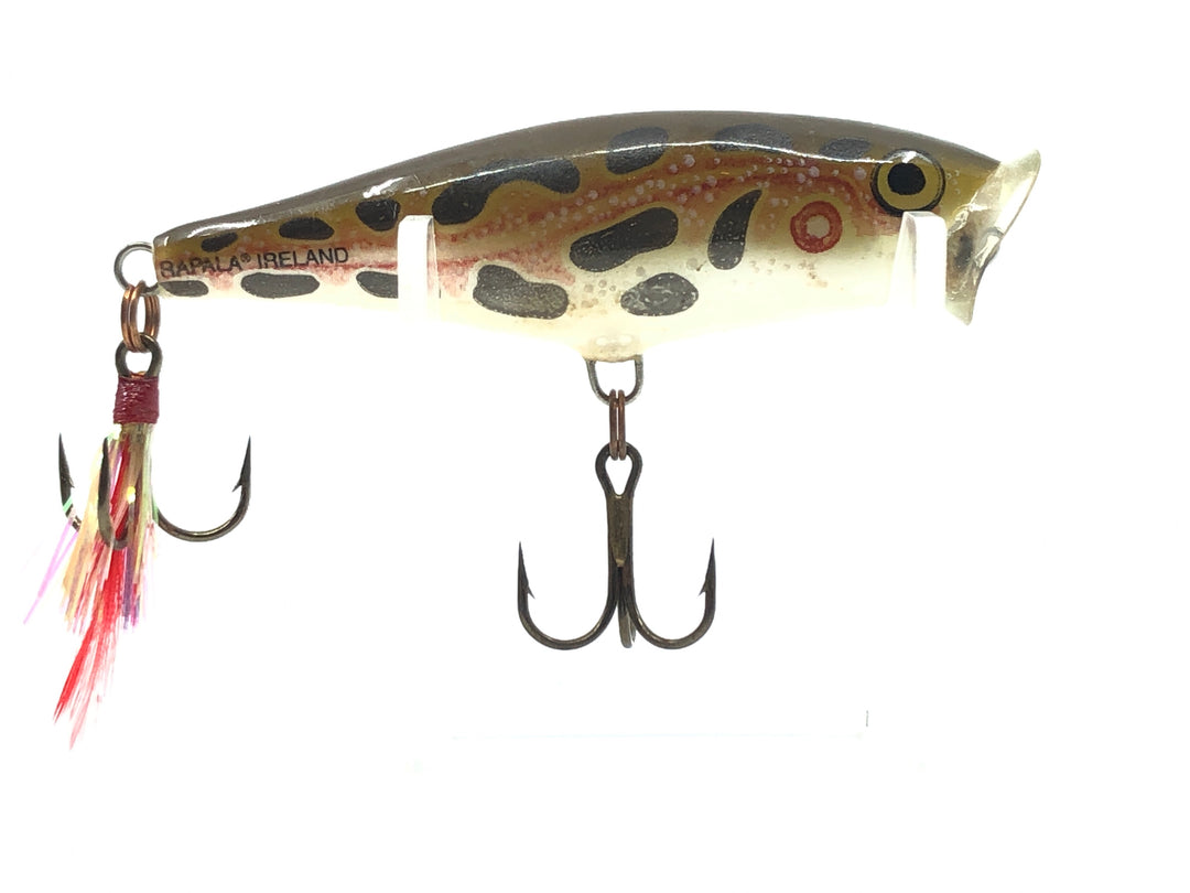 Rapala Skitter Pop Brown with Black Spots and Buck Tail
