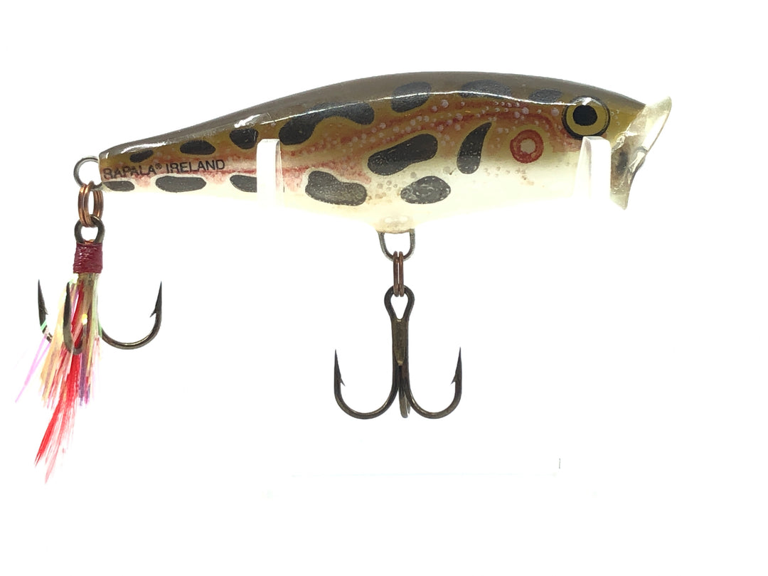 Rapala Skitter Pop Brown with Black Spots and Buck Tail