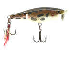 Rapala Skitter Pop Brown with Black Spots and Buck Tail