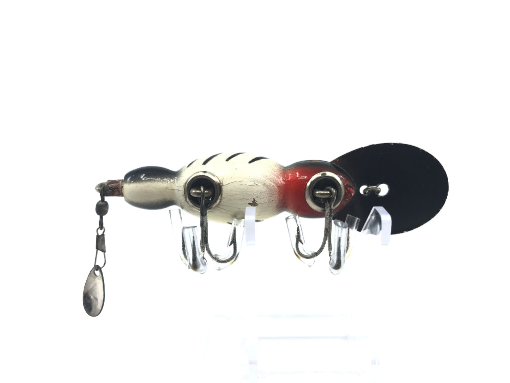 Bomber Wooden Water Dog White/Black Ribs Color