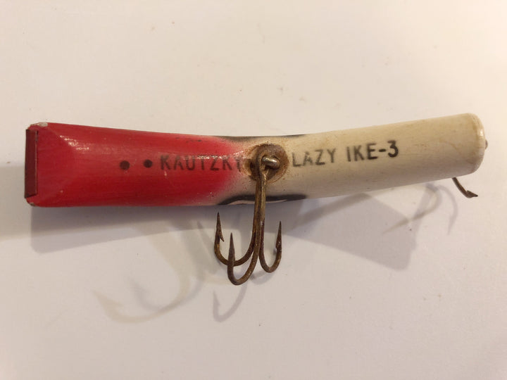 Kautzky Lazy Ike - 3 Red and White Wooden